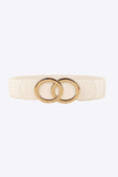 Zinc Alloy Buckle Elastic PU Belt - Trendsi - Flyclothing LLC