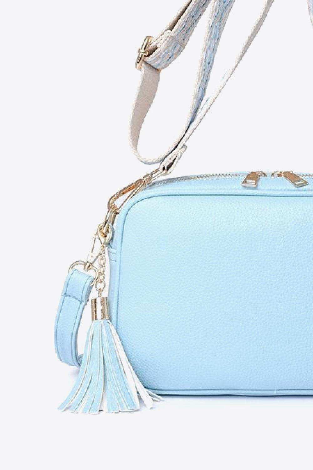 PU Leather Tassel Crossbody Bag - Trendsi - Flyclothing LLC