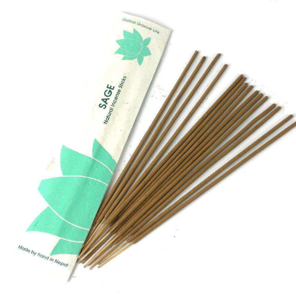 Stick Incense, Sage -10 Stick Pack - Global Groove (I) - Flyclothing LLC