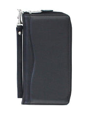Scully BLACK TRAVEL WALLET WITH ZIPPER - Flyclothing LLC