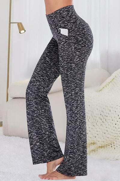 Pocketed High Waist Active Pants - Trendsi - Flyclothing LLC