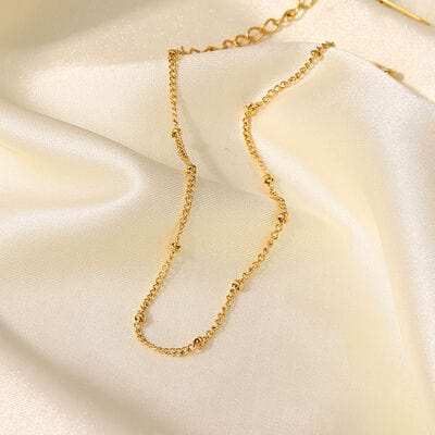 Stainless Steel Bead Anklet - Trendsi - Flyclothing LLC