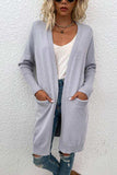 Open Front Long Sleeve Cardigan with Pockets - Trendsi - Flyclothing LLC