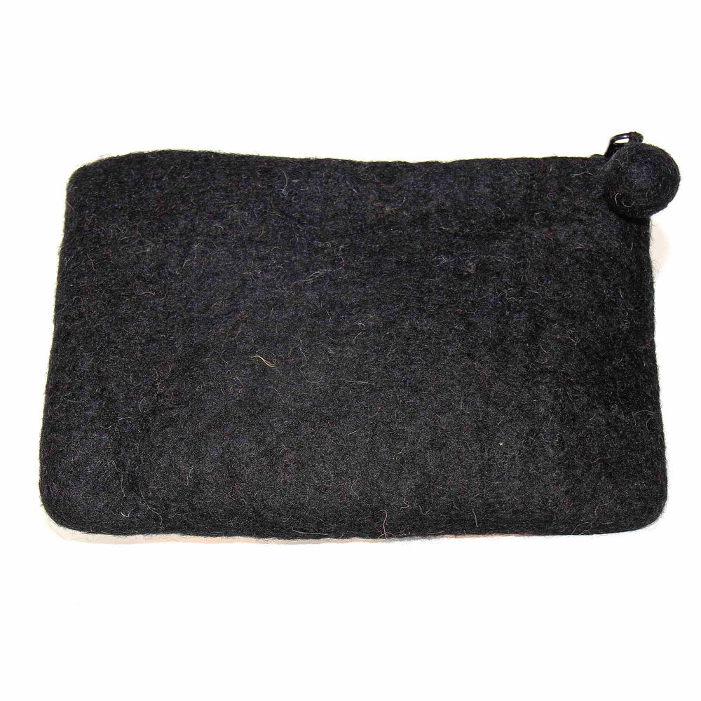 Hand Crafted Felt: White Cat Pouch - Global Groove Direct - Flyclothing LLC