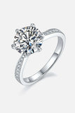 3 Carat Moissanite Side Stone Ring - Trendsi - Flyclothing LLC