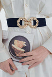 Zinc Alloy Buckle Elastic Belt - Trendsi - Flyclothing LLC