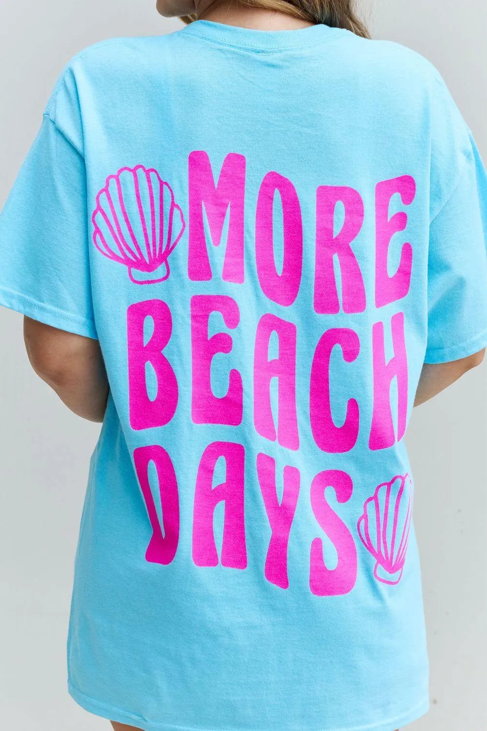Sweet Claire "More Beach Days" Oversized Graphic T-Shirt - Trendsi - Flyclothing LLC