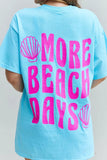 Sweet Claire "More Beach Days" Oversized Graphic T-Shirt - Trendsi - Flyclothing LLC