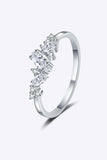 Moissanite Rhodium-Plated Ring - Trendsi - Flyclothing LLC
