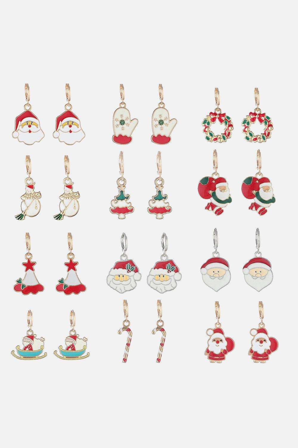 Christmas Theme Alloy Earrings - Trendsi - Flyclothing LLC