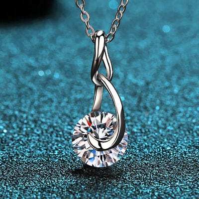 2 Carat Moissanite 925 Sterling Silver Necklace - Trendsi - Flyclothing LLC