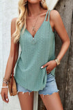 Eyelet V-Neck Double Strap Cami - Trendsi - Flyclothing LLC