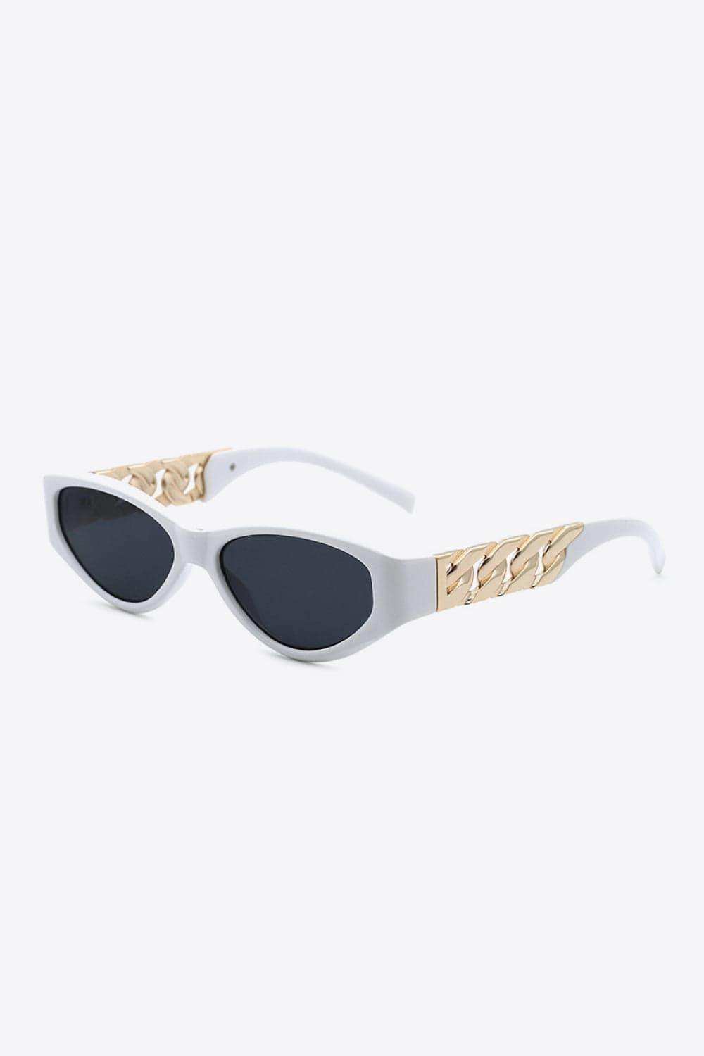 Chain Detail Temple Cat Eye Sunglasses - Trendsi - Flyclothing LLC