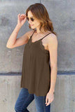 Basic Bae Full Size Lace Trim V-Neck Cami - Trendsi - Flyclothing LLC