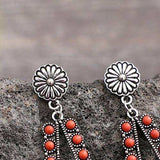 Alloy Beaded Teardrop Earrings - Trendsi - Flyclothing LLC