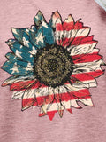 US Flag Flower Graphic Tee - Trendsi - Flyclothing LLC