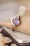 High Quality Natural Moonstone 18K Rose Gold-Plated 925 Sterling Silver Ring - Trendsi - Flyclothing LLC