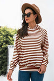 Horizontal Stripe Raglan Sleeve Hoodie - Trendsi - Flyclothing LLC