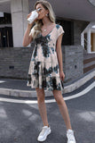 Tie-Dye Ruffle Hem Dress - Trendsi - Flyclothing LLC