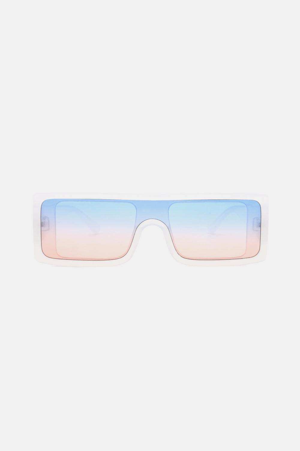 Polycarbonate Frame Rectangle Sunglasses - Trendsi - Flyclothing LLC