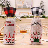 2-Piece Christmas Plaid Wine Bottle Covers - Trendsi - Flyclothing LLC