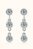 Moissanite 925 Sterling Silver Drop Earrings - Trendsi - Flyclothing LLC