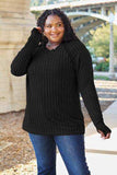 Basic Bae Full Size Ribbed Round Neck Long Sleeve Knit Top - Trendsi - Flyclothing LLC