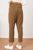 Pocketed Elastic Waist Pants - Trendsi - Flyclothing LLC