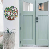 Colorful Palm Trees Hand Painted Metal Wall Art - Croix des Bouquets - Croix des Bouquets - Flyclothing LLC