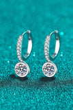 1 Carat Moissanite Rhodium-Plated Drop Earrings - Trendsi - Flyclothing LLC