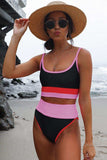 Color Block Spaghetti Strap Two-Piece Swim Set - Trendsi - Flyclothing LLC