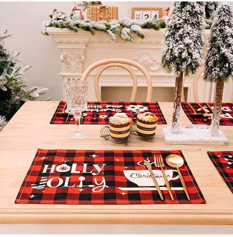 Assorted 2-Piece Plaid Placemats - Trendsi - Flyclothing LLC