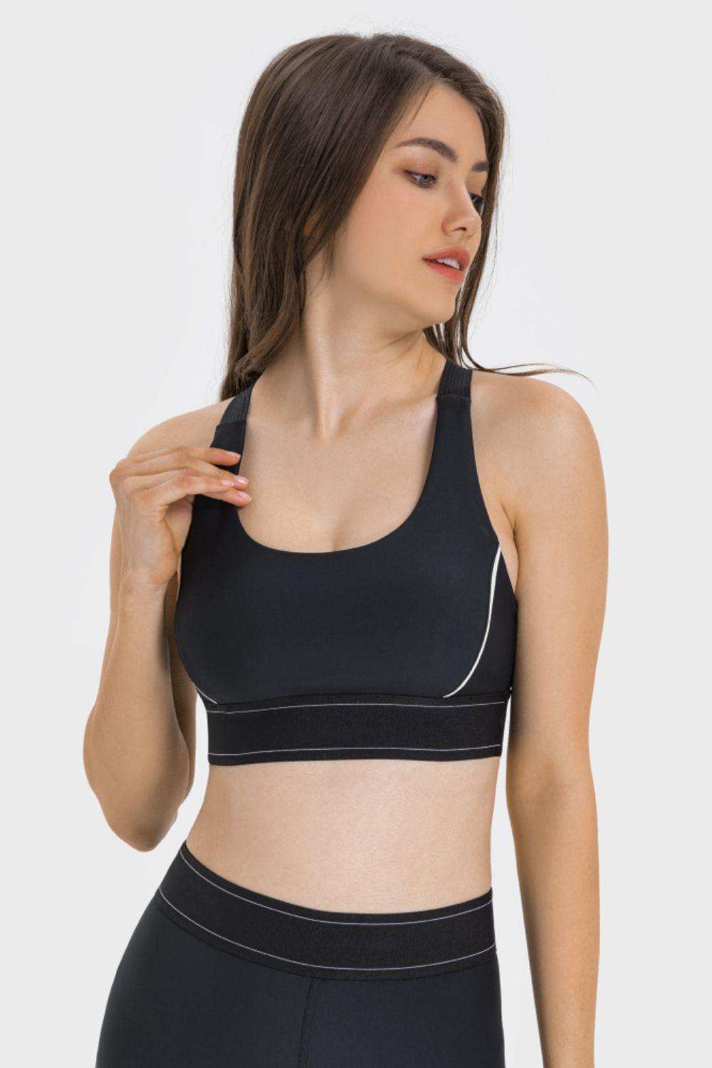 Contrast Sports Bra - Trendsi - Flyclothing LLC
