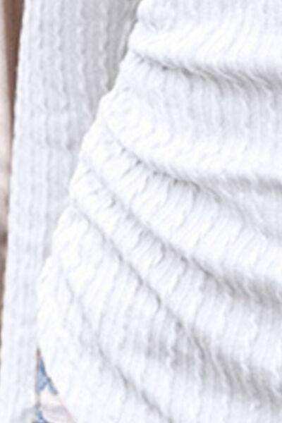 Textured Ruched V-Neck Long Sleeve T-Shirt - Trendsi - Flyclothing LLC