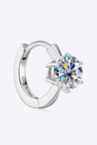 2 Carat Moissanite 925 Sterling Silver Huggie Earrings - Trendsi - Flyclothing LLC
