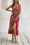 Bohemian Decorative Button Spaghetti Strap Dress - Trendsi - Flyclothing LLC