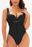 Full Size Adjustable Strap Zip-Up Shaping Bodysuit - Trendsi - Flyclothing LLC