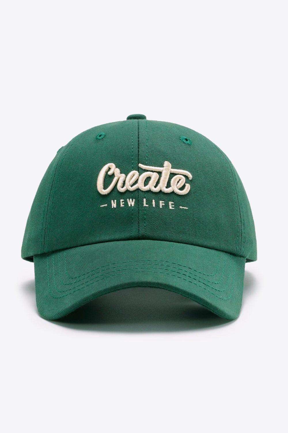 CREATE NEW LIFE Adjustable Cotton Baseball Cap - Trendsi - Flyclothing LLC