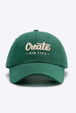 CREATE NEW LIFE Adjustable Cotton Baseball Cap - Trendsi - Flyclothing LLC