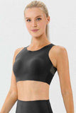 Round Neck Wide Strap Active Bra - Trendsi - Flyclothing LLC