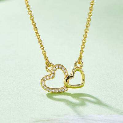Moissanite 925 Sterling Silver Heart Necklace - Trendsi - Flyclothing LLC