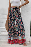 Floral High Waist Palazzo Pants - Trendsi - Flyclothing LLC