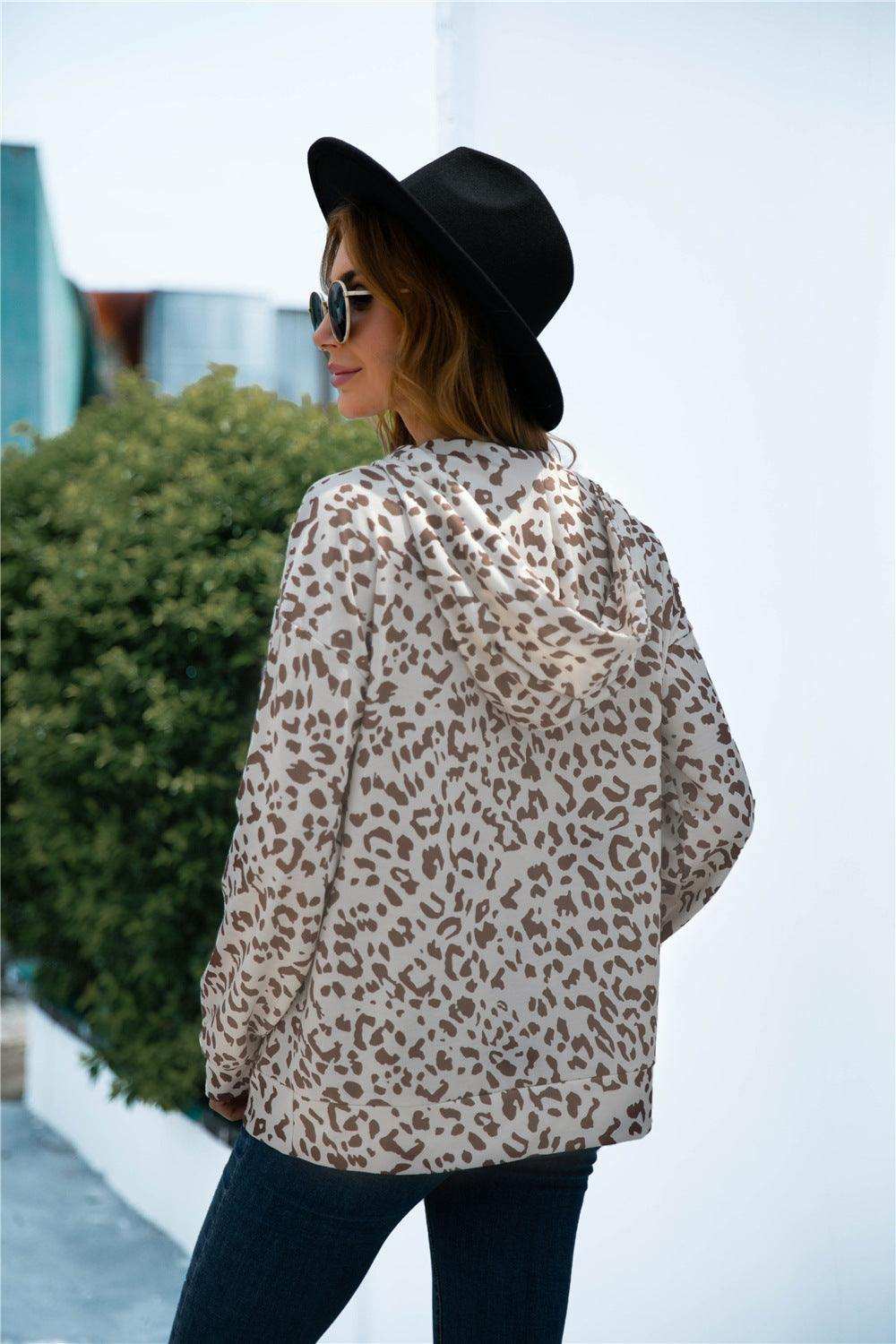 Full Size Printed Quarter-Snap Drop Shoulder Hoodie - Trendsi - Flyclothing LLC