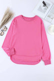 Side Slit Drop Shoulder Sweatshirt - Trendsi - Flyclothing LLC