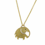 Elephant Pendant Brass Necklace - Asha Handicrafts - Flyclothing LLC