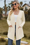 Open Front Long Sleeve Cardigan - Trendsi - Flyclothing LLC