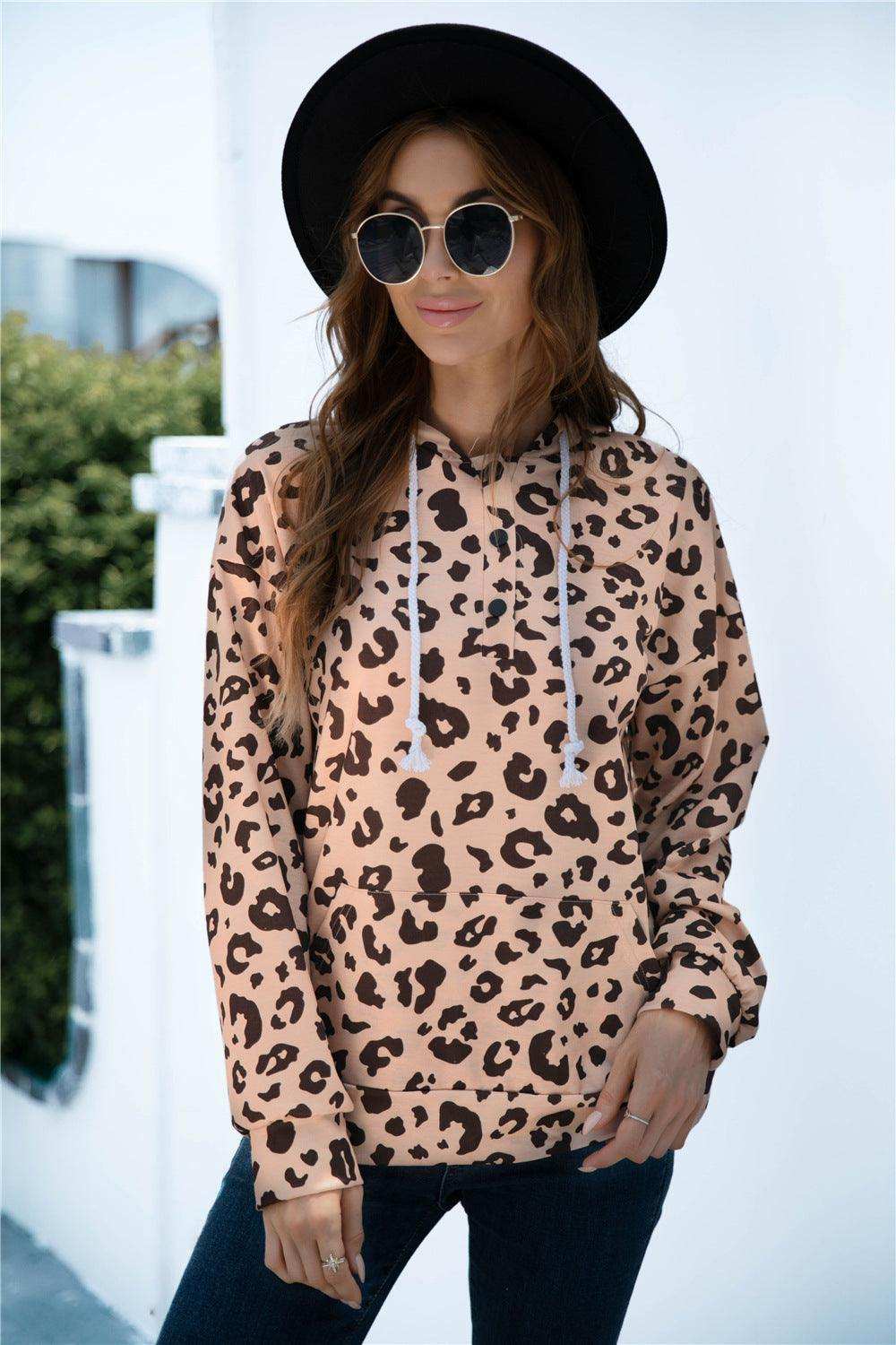 Full Size Printed Quarter-Snap Drop Shoulder Hoodie - Trendsi - Flyclothing LLC