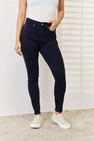 Judy Blue Full Size Garment Dyed Tummy Control Skinny Jeans - Trendsi - Flyclothing LLC