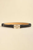 Rhinestone Decor PU Leather Belt - Trendsi - Flyclothing LLC