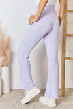 RISEN Full Size High Waist Ultra Soft Knit Flare Pants - Trendsi - Flyclothing LLC
